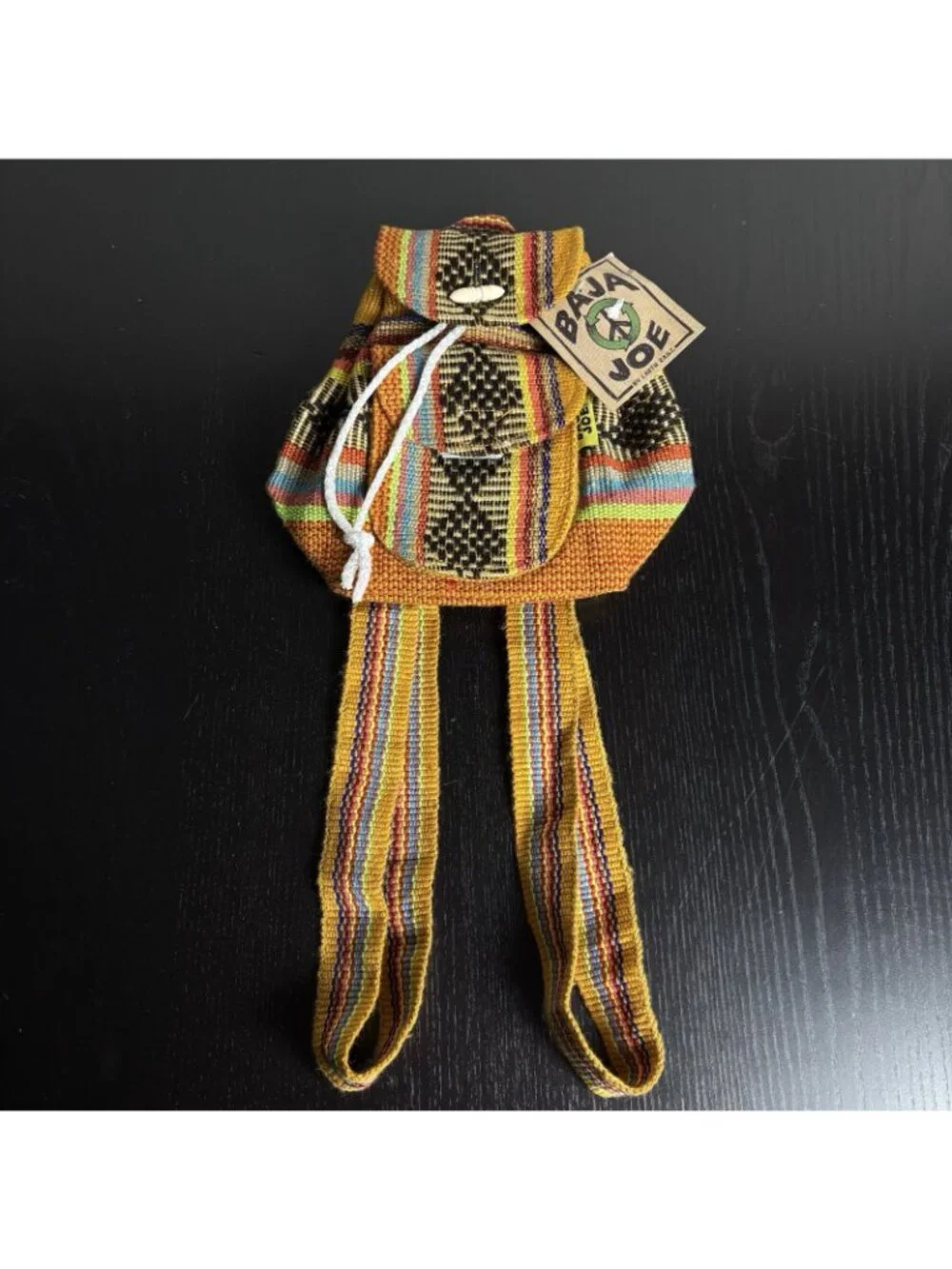 NWT BAJA JOE Pinzon Mini Woven Backpack 90s Mexican Style Festival Hippie Boho